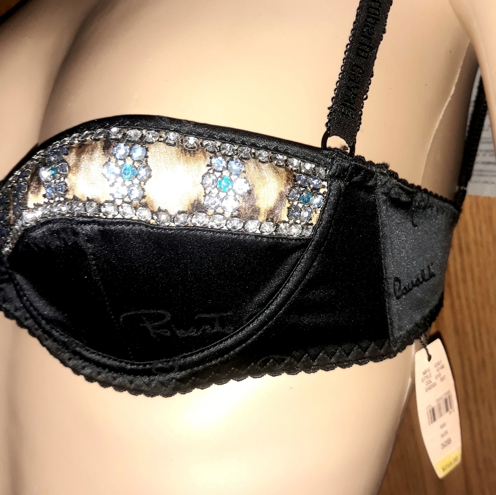 Rare Roberto Cavalli for Victoria's Secret luxury jeweled bra & panty thong set - Picture 6 of 7